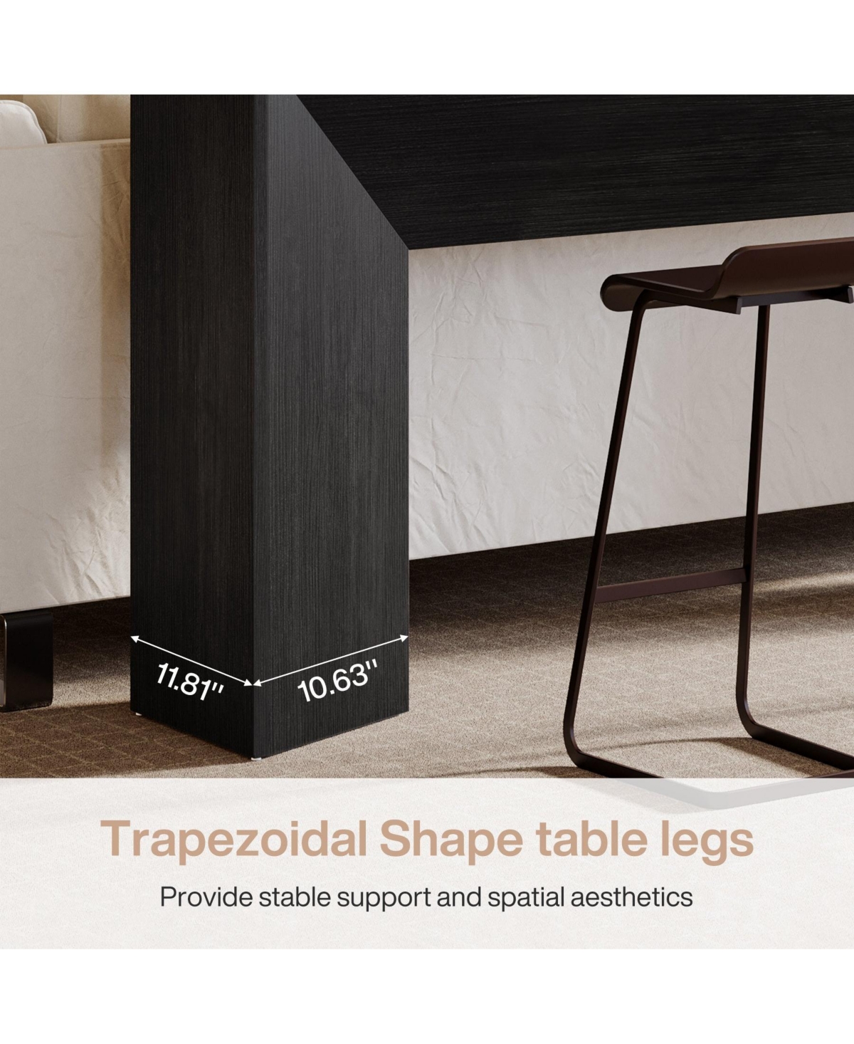 Slickblue Modern Wood Console Table 63 Inch for Entryway and Living Room