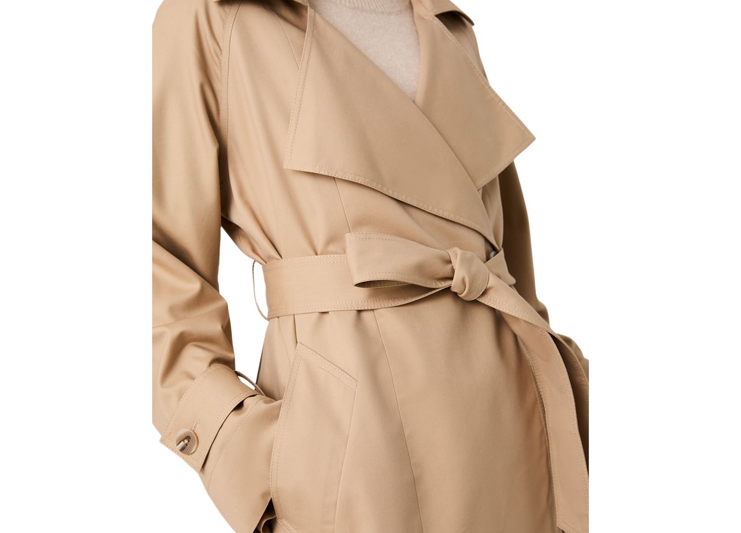 Women's Trench Twill Button-Front Raglan Jacket