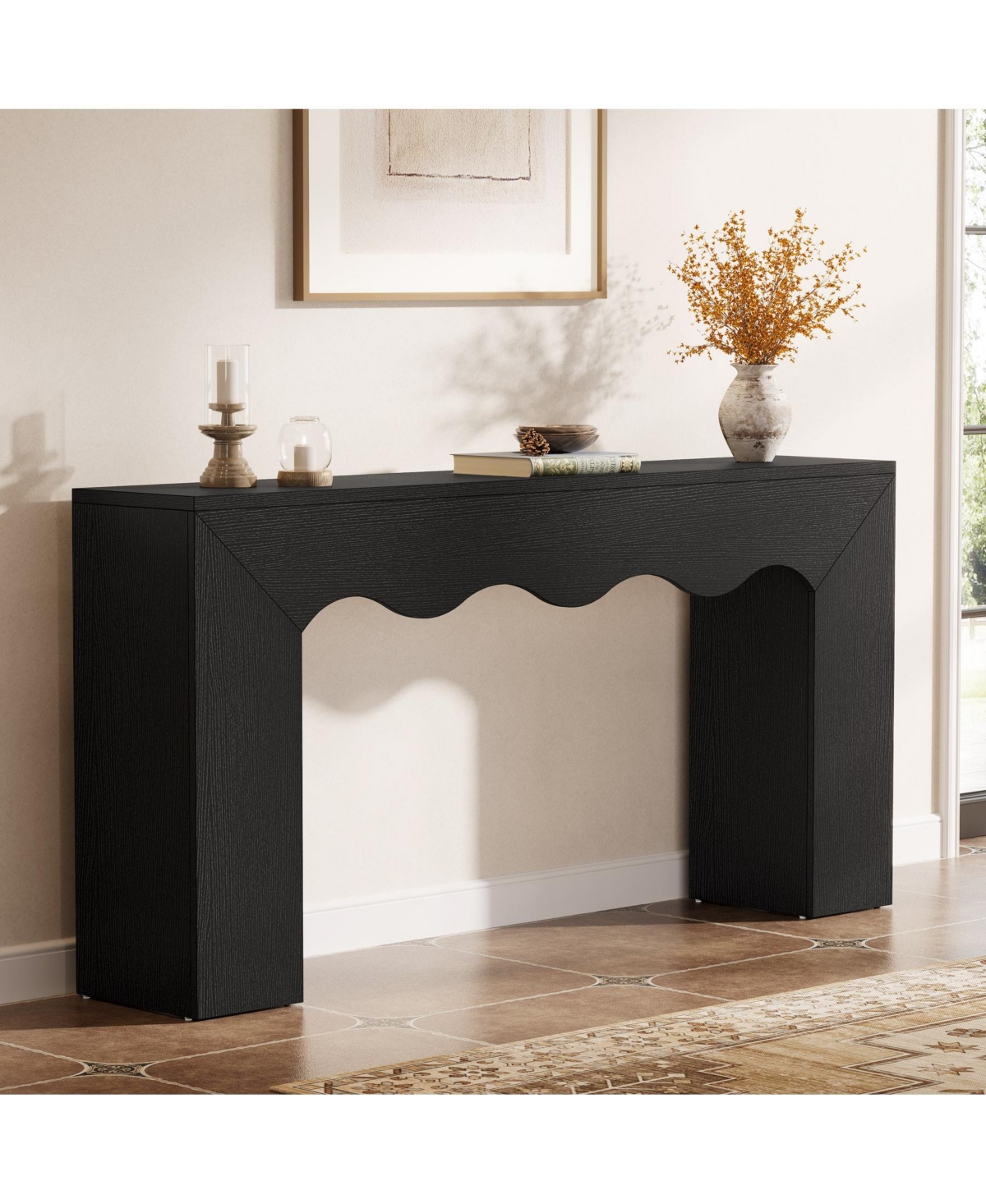 Slickblue Wooden Sofa Table Console Accent Furniture for Entryway and Living Room