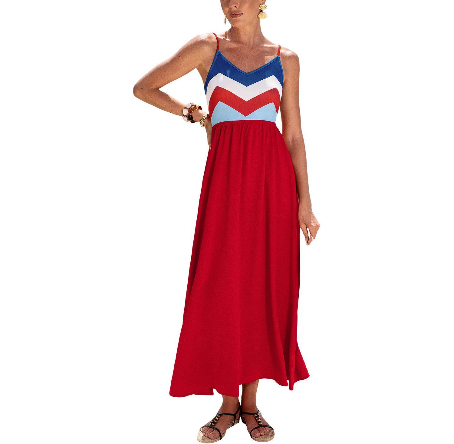 Women's Good Taste Chevron Maxi Beach Dress