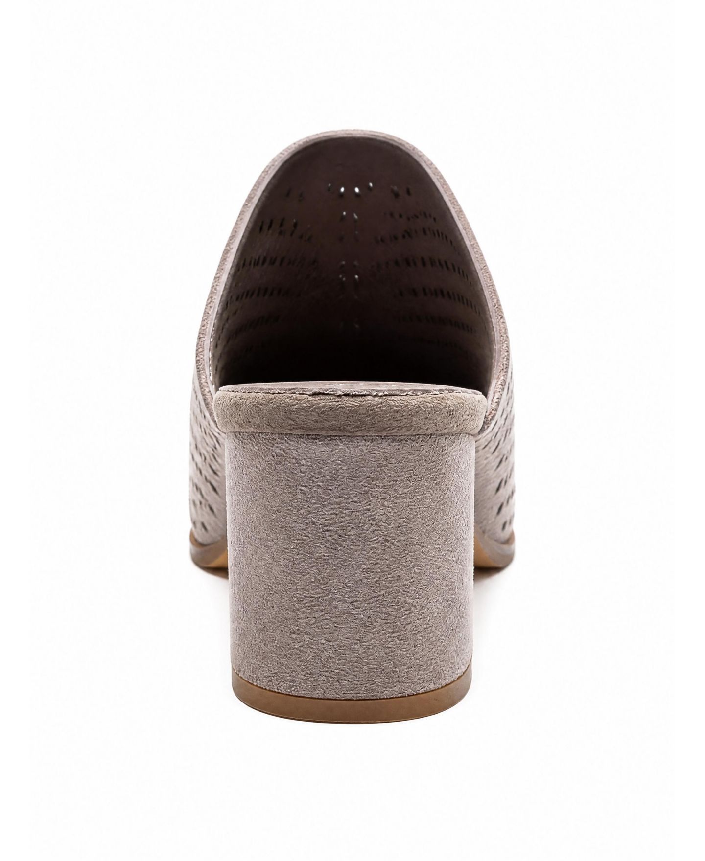 Женские сабо Forever & Always Shoes Toen Leather Block Heel Mule, цвет: Бежевый замшевый — фото 3