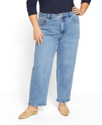 Women's High Rise Straight Leg Jeans 28 Inch