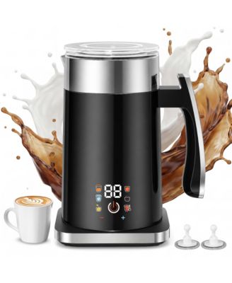 14.5 Oz 6-in-1 Electric Milk Frother and Steamer, Warmer and Hot Cold Foam Maker, Automatic Latte Cappuccino Frother for Coffee & Hot Chocolate