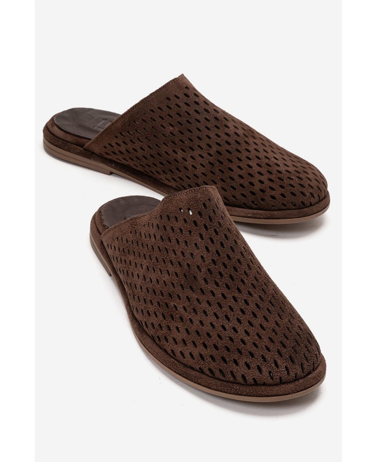 Forever and Always Shoes Melara Leather Slip On Mule