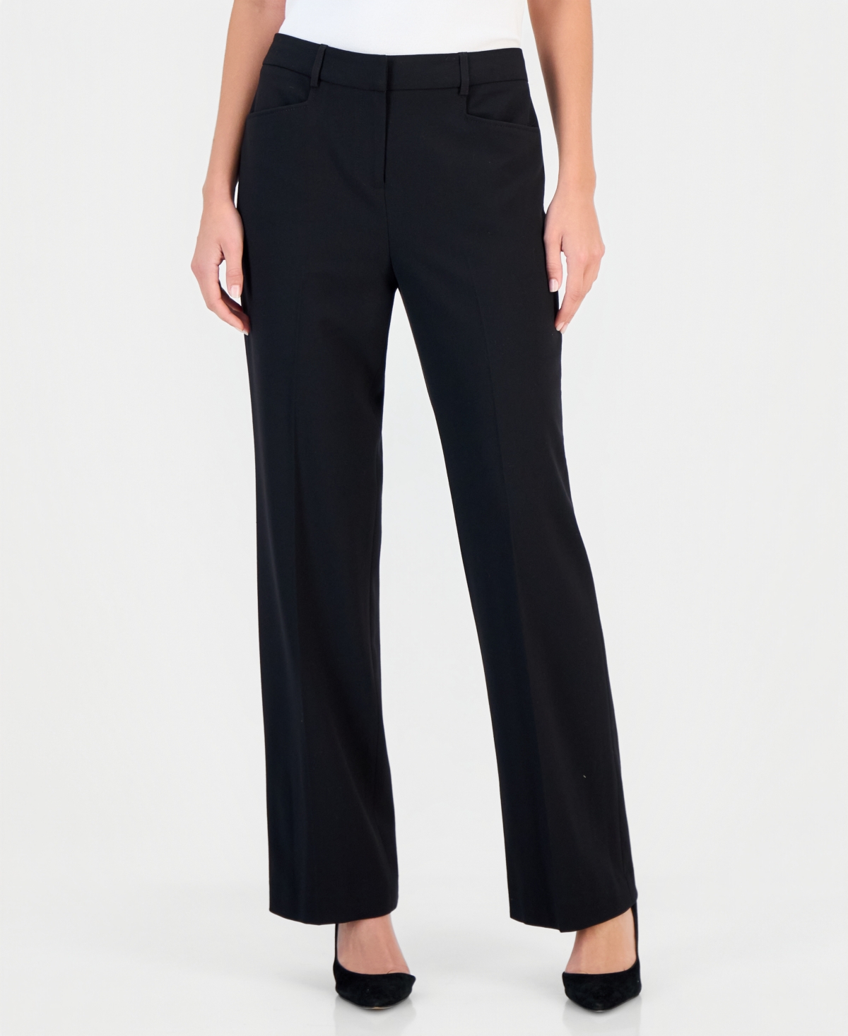 Tahari Asl Women's High-Rise Straight-Leg Pants