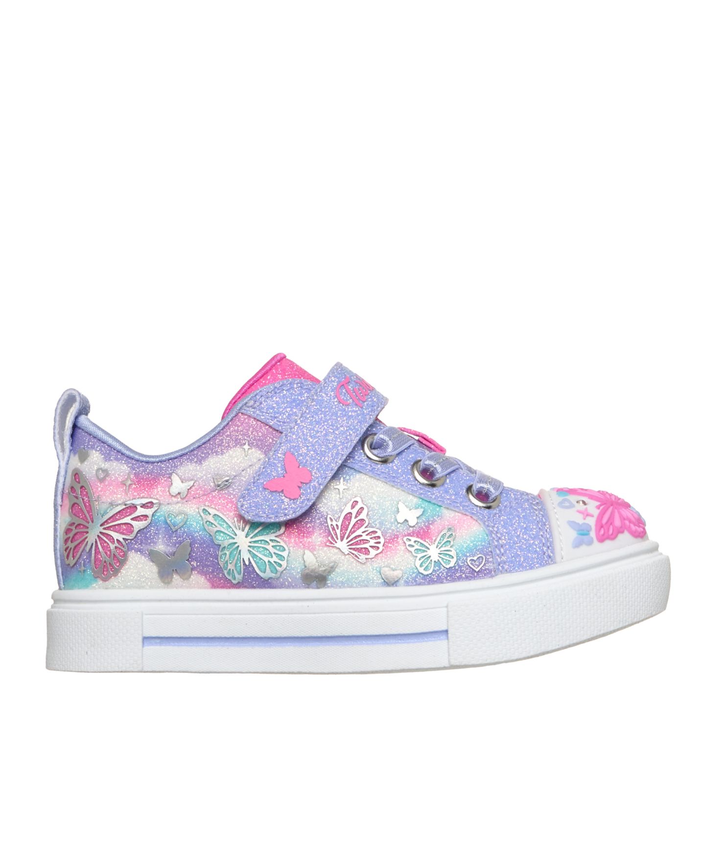 Детские кроссовки Skechers Twinkle Toes Twinkle Sparks Butterfly Sky со светом, цвет: Лавандовый / Разноцветный — фото 2