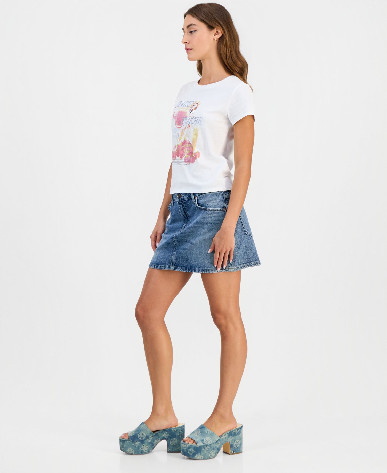 Women's Faith Stretch Denim Mini Skirt