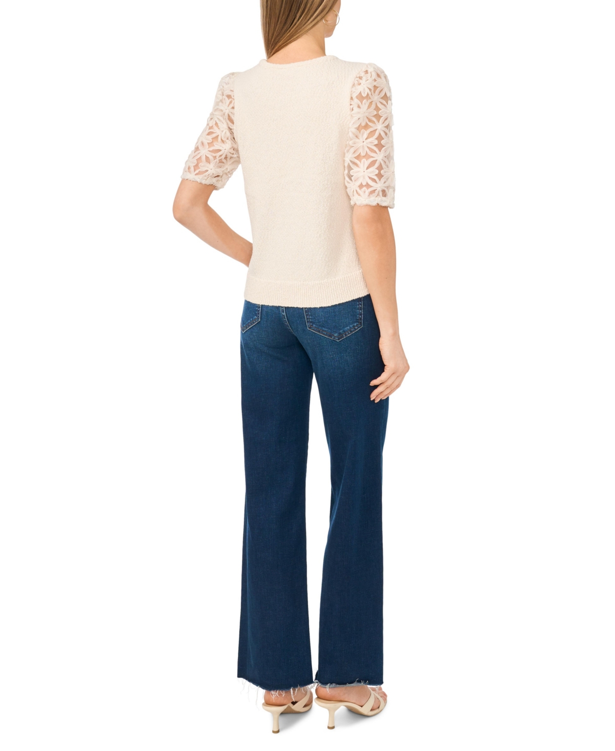 Vince Camuto Women's Textured Crewneck Top