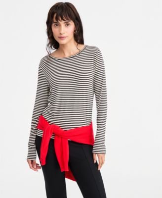 Women's Emmmora Striped Three-Quarter-Sleeve T-Shirt
