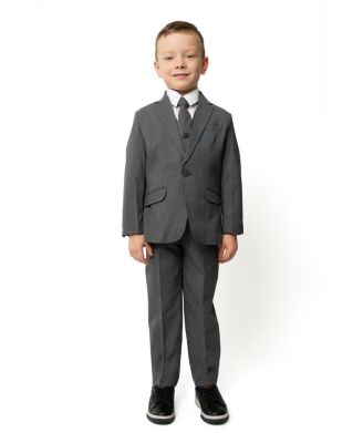 Toddler Boys Luxor Slim Fit Wool Blend 5-Piece Shirt, Tie, Jacket, Vest and Pants Suit Set
