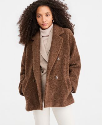 Women's Emmvanesio Double-Breasted Short Boucl&eacute; Coat