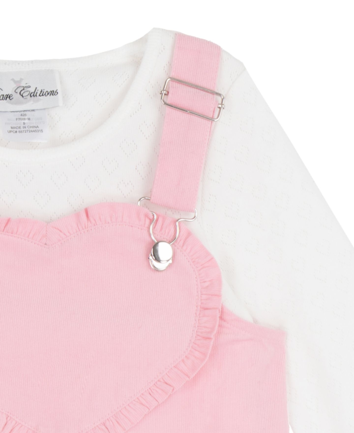 Комплекты Rare Editions Long-Sleeve Top, Pink Heart Jumper and Handbag, 3-Piece Set для девочек, цвет: Розовый / Белый — фото 6