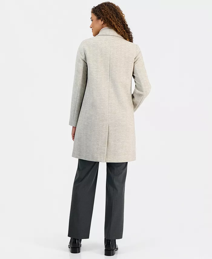Women's Single-Breasted Herringbone Walker Coat, Created for Macy's - thumbnail 8