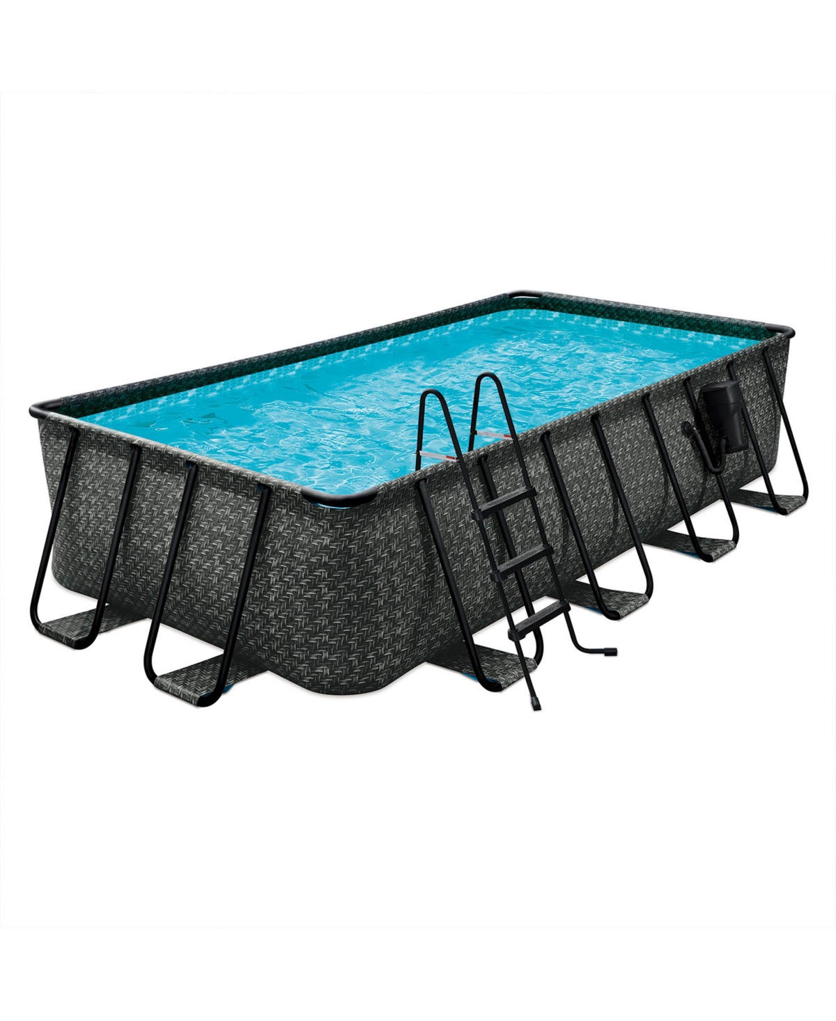 Funsicle 16' x 8' x 42" Oasis Rectangle Outdoor Above Ground Swimming Pool