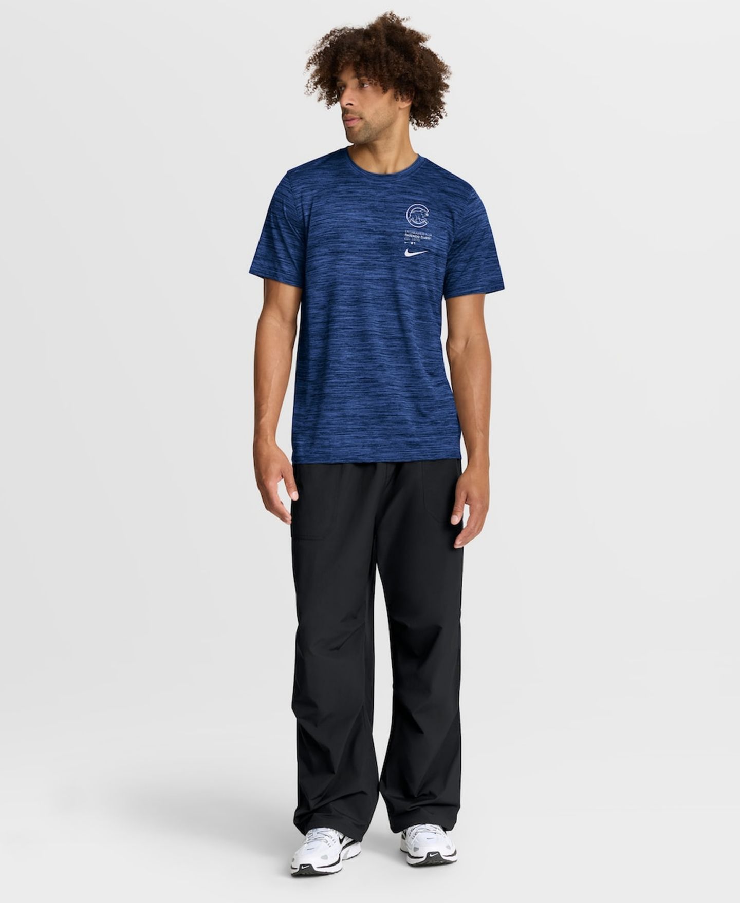 Мужская футболка Nike Royal Chicago Cubs Velocity Dri-FIT — фото 2