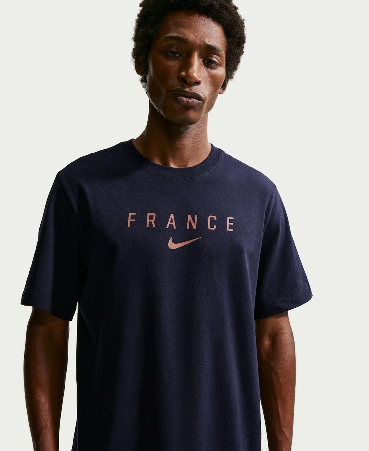 Men's Blue France National Team Wordmark T-Shirt
