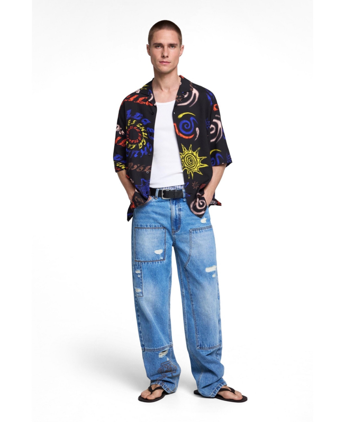 Desigual Men's Tribal Printed Shirt