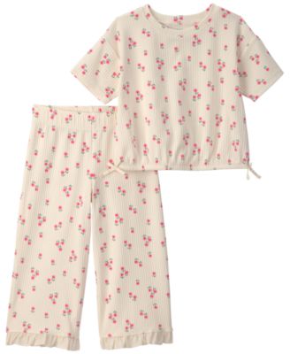 Toddler Girls' 2T-5T Short-Sleeve Top and Pant, 2-Piece Set