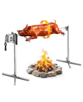 Electric Rotisserie Grill Kit, AC120V 8-Level Height with 132 lb Capacity
