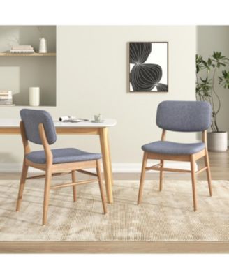 Modern Dining Chairs Set of 2, Rubberwood Frame Upholstered Dining Chair, for Living Room