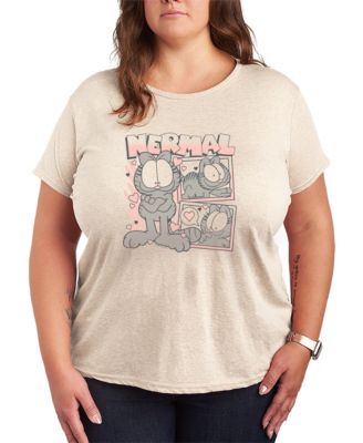 Plus Size The Garfield Nermal Collage Graphic T-Shirt