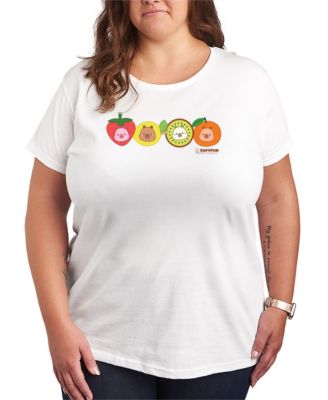 Plus Size CapyFun Fruits Graphic T-Shirt