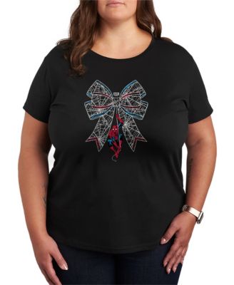 Plus Size Spider-Man Bow Graphic T-Shirt