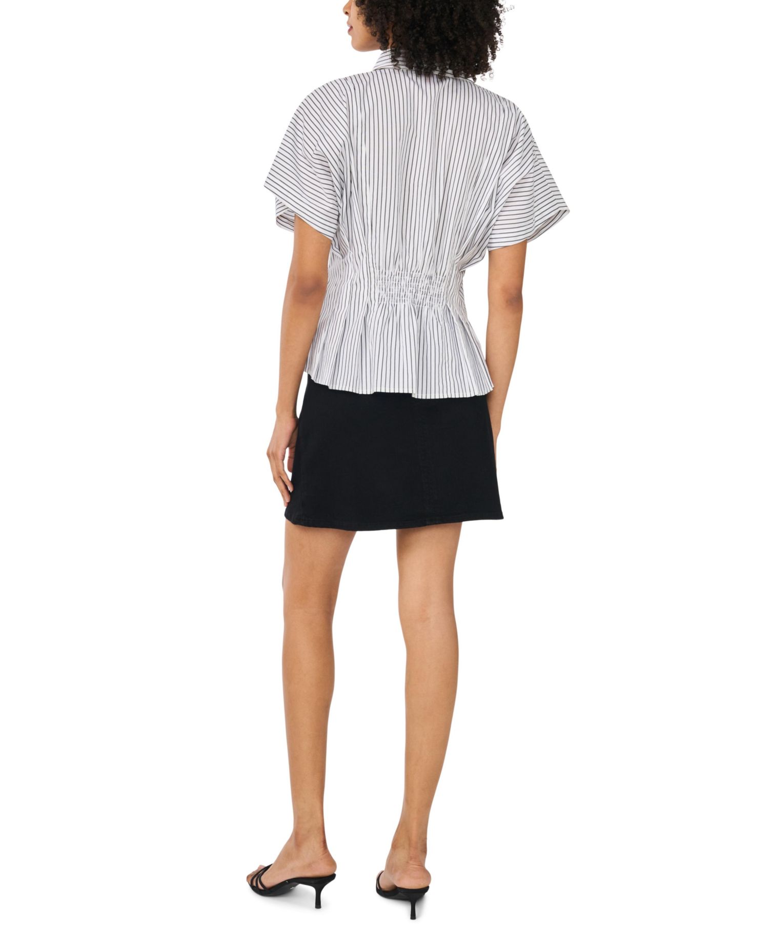 Women's Pleat Waist Dolman-Sleeve Blouse