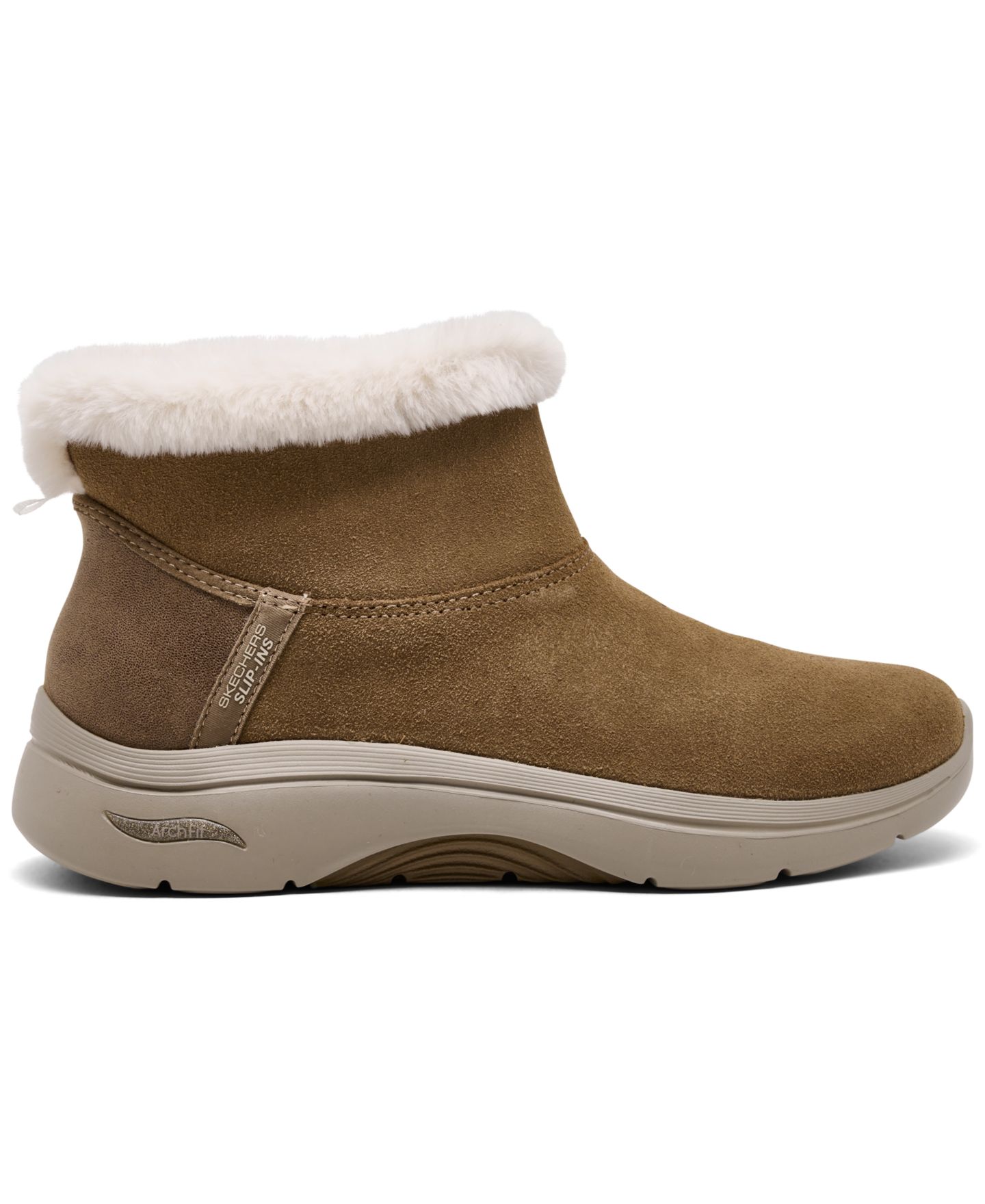 Женские ботинки Skechers Slip-Ins: GO Walk Arch Fit 2.0 - Cozy Stride Ankle, цвет: Каштановый — фото 2