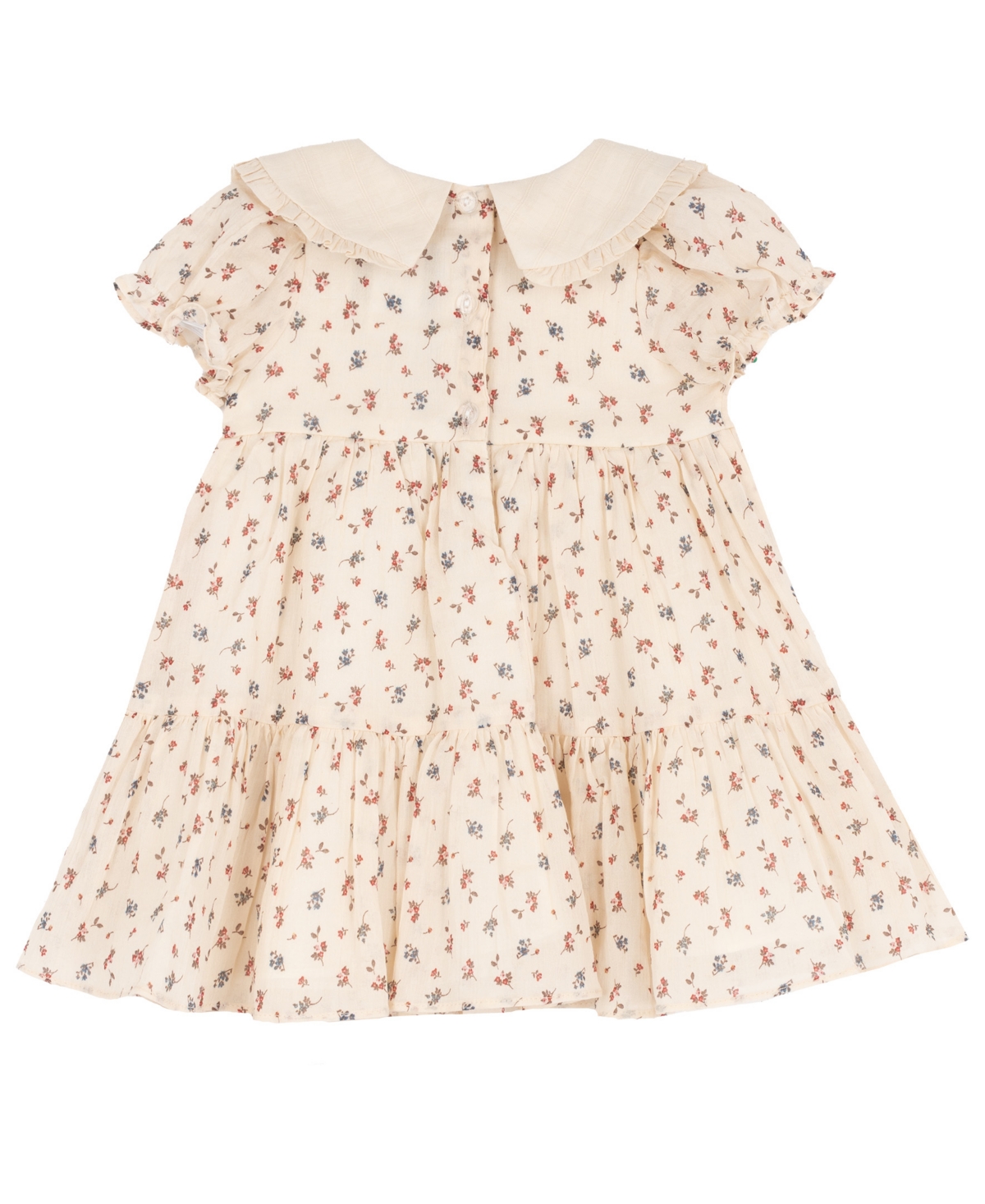 Rare Editions Baby Girls' Printed Ditsy Floral Cotton Voile Dress and Diaper Cover, 2-Piece Set