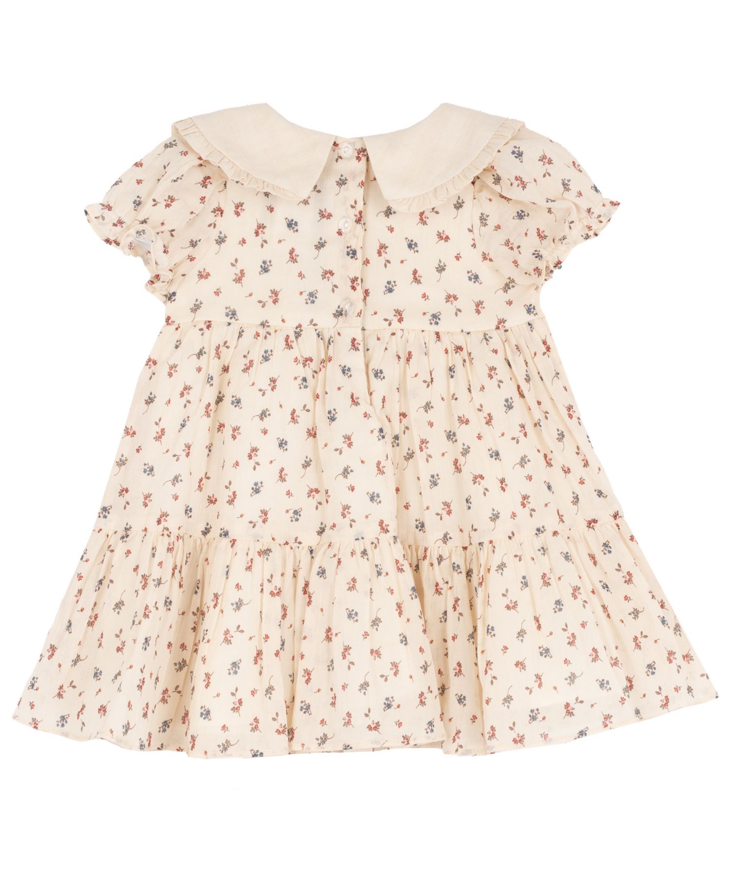 Baby Girls' Printed Ditsy Floral Cotton Voile Dress and Diaper Cover, 2-Piece Set