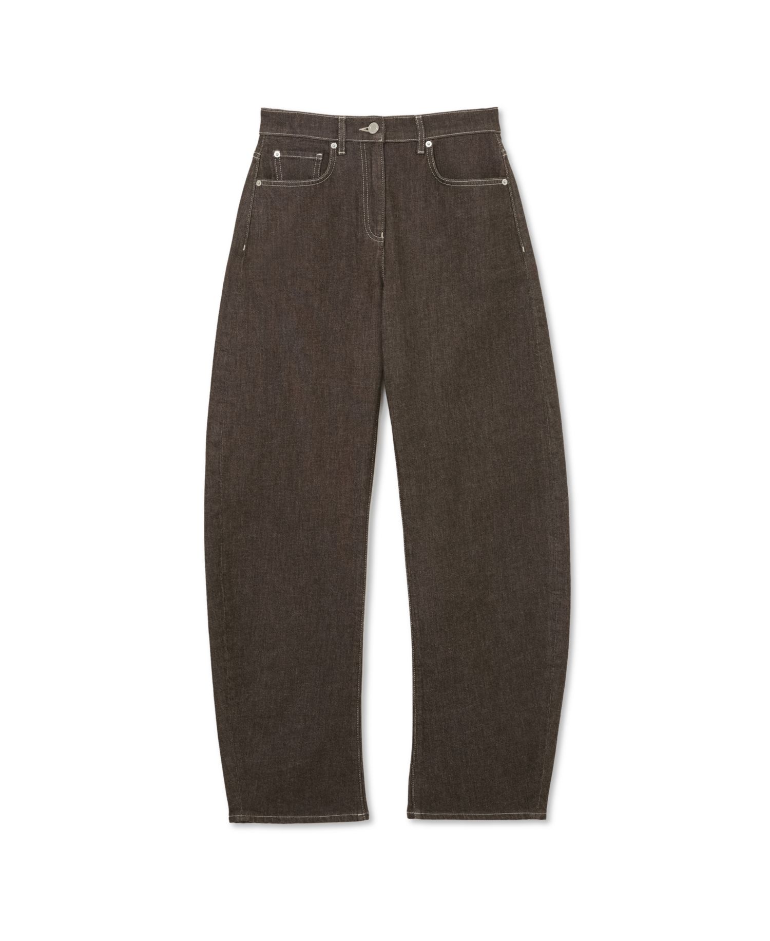 Women's Barrel-Leg Topstitched Jeans