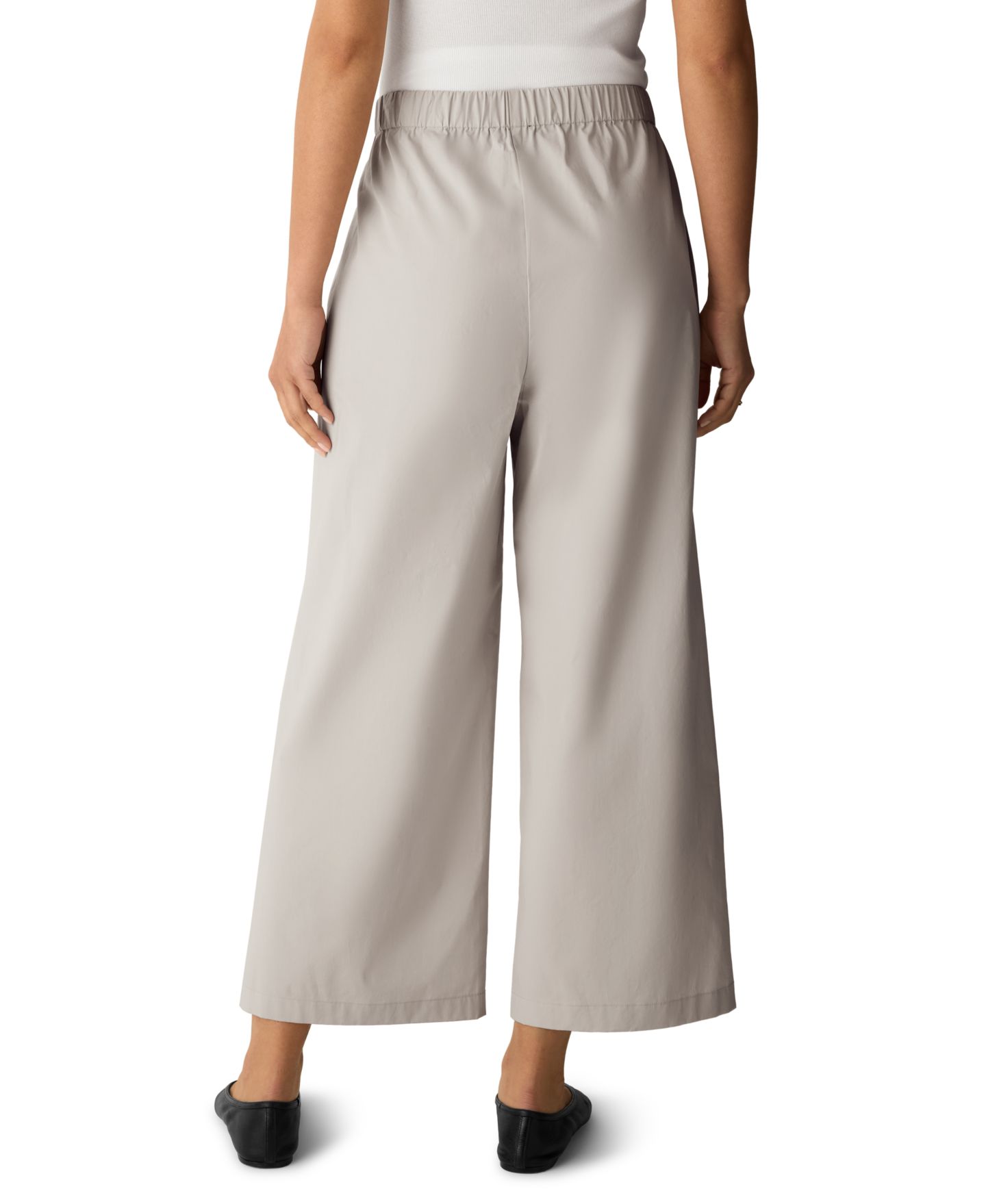 Женские брюки Eileen Fisher Wide-Leg, Regular and Plus Size, цвет: Меловой — фото 4