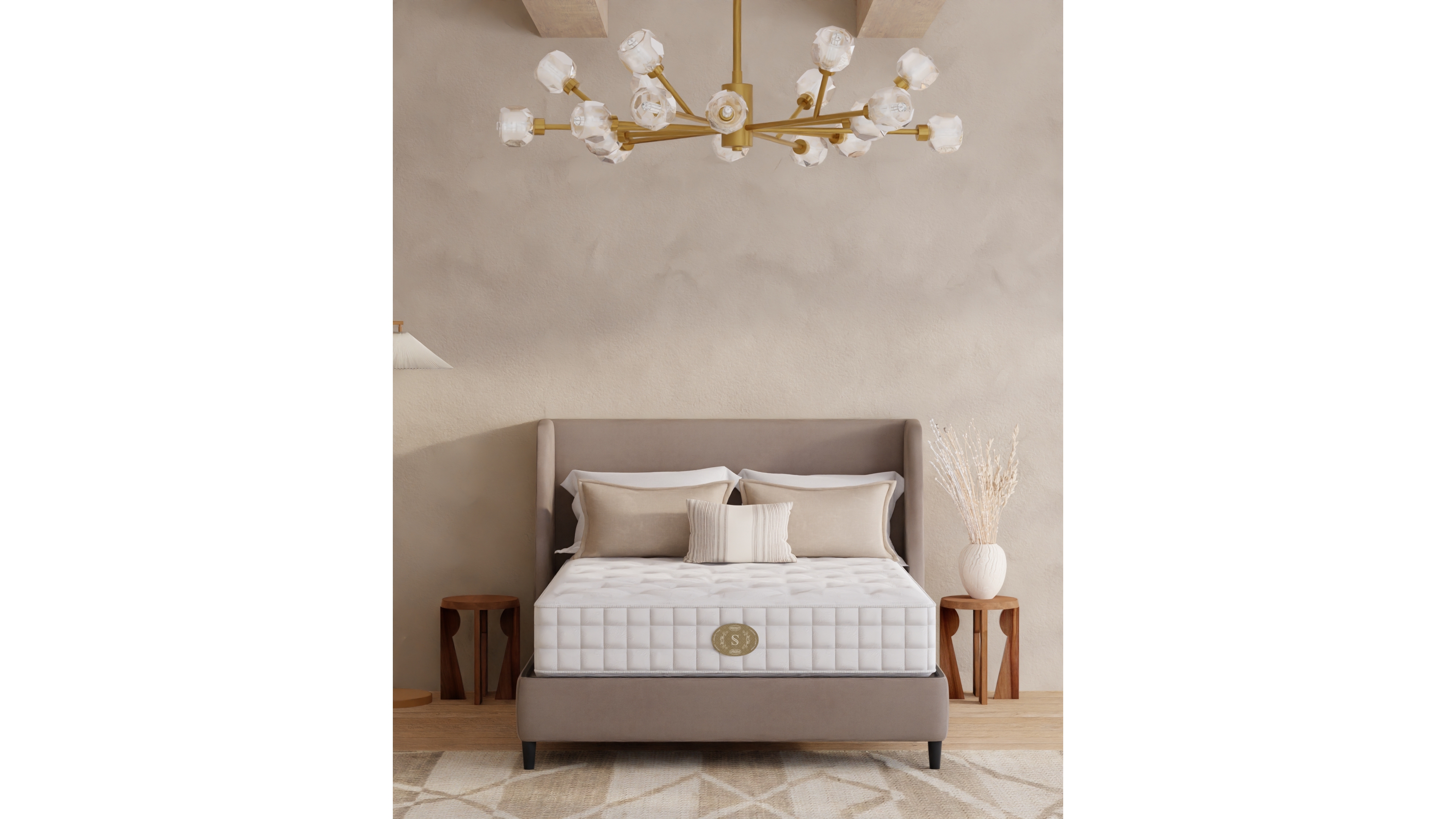 Shifman Lucent 12" Luxury Firm Tight Top Mattress Set, King