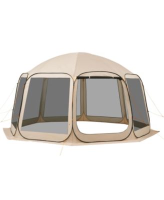 Screen House Tent, 15 x 13.8 feet 12-15 Person Pop Up Canopy with Carry Bag