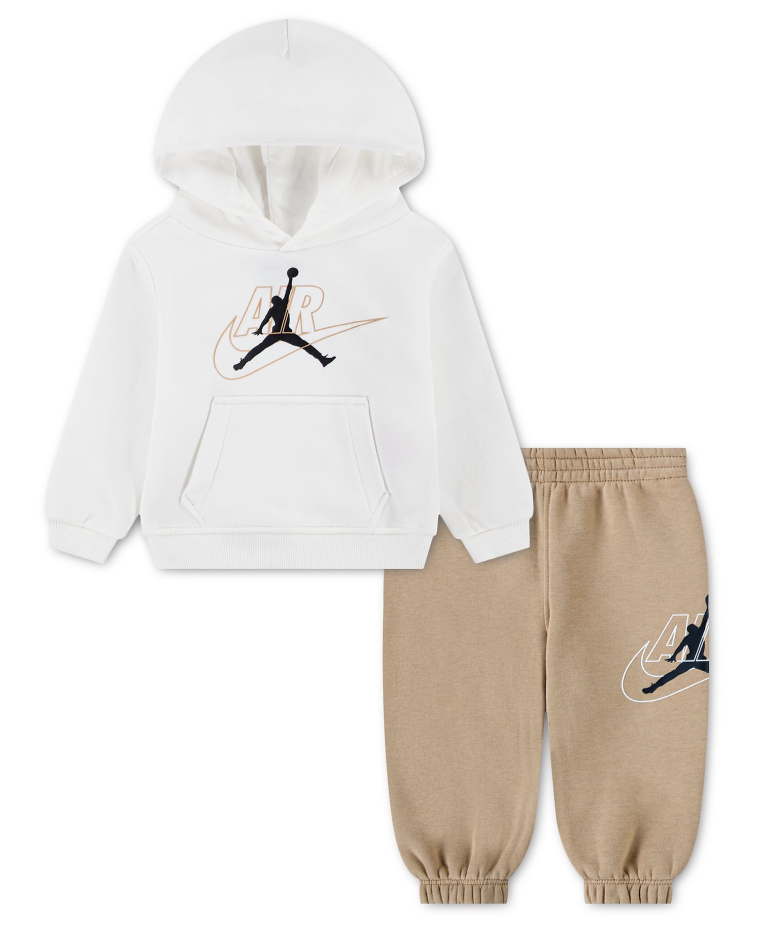 Толстовка с логотипом Swoosh для маленьких мальчиков и штаны для бега трусцой, комплект из 2 предметов
