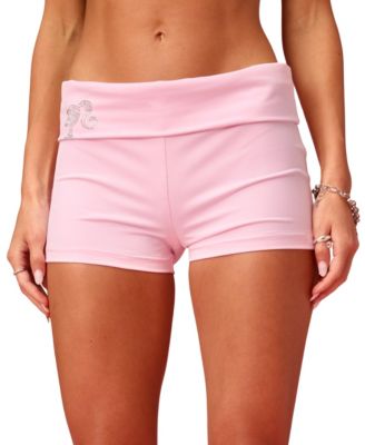 Women's Barbie Rhinestone Foldover Shorts