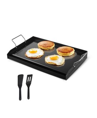 Carbon Steel Griddle, Flat Top Gas Grill Plate with Handles