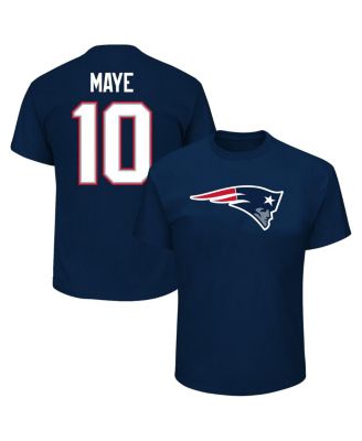 Men's Drake Maye Navy New England Patriots Big & Tall Player Name & Number T-Shirt