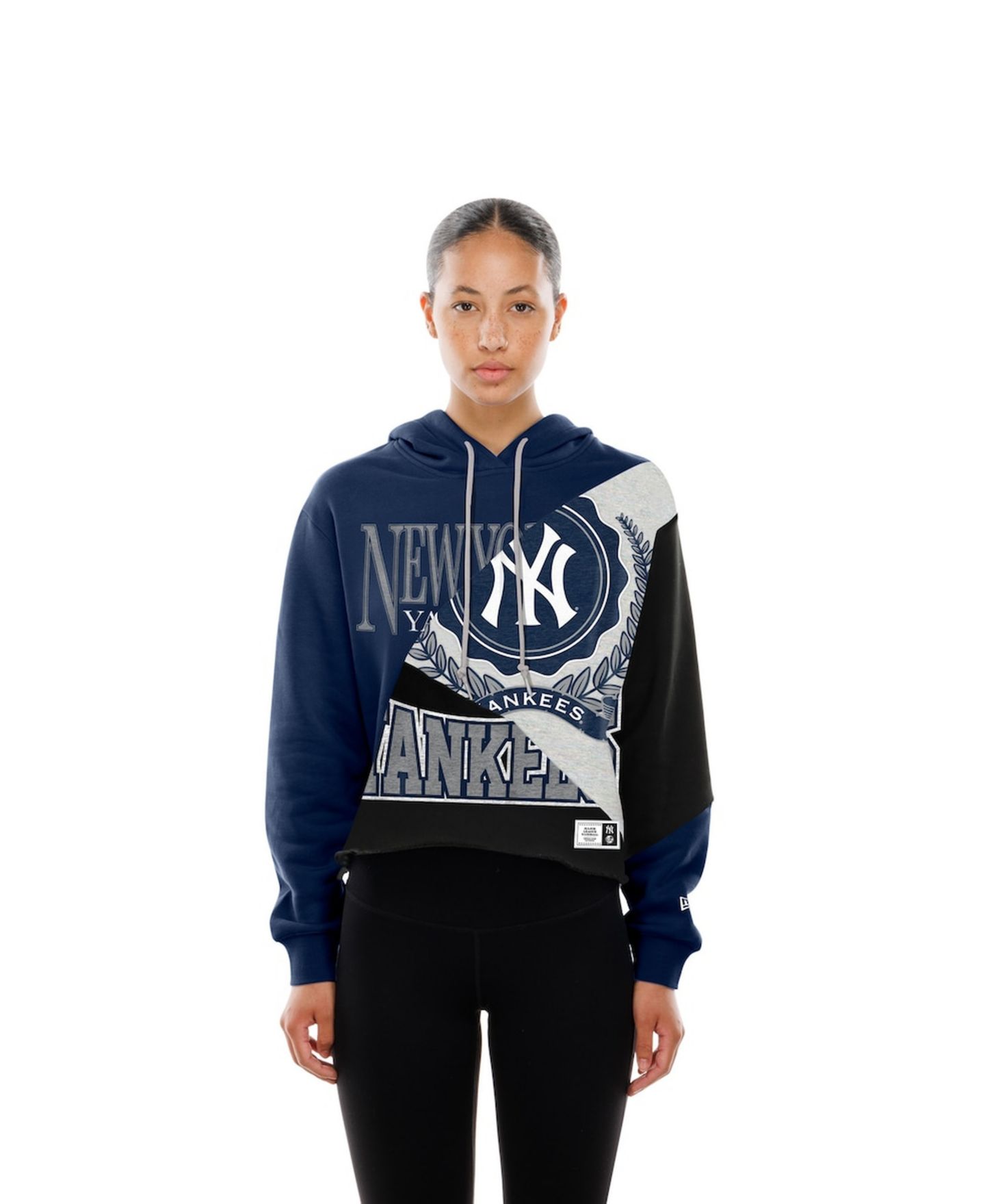 Женское худи New Era New York Yankees Color Block Cropped Boxy — фото 4