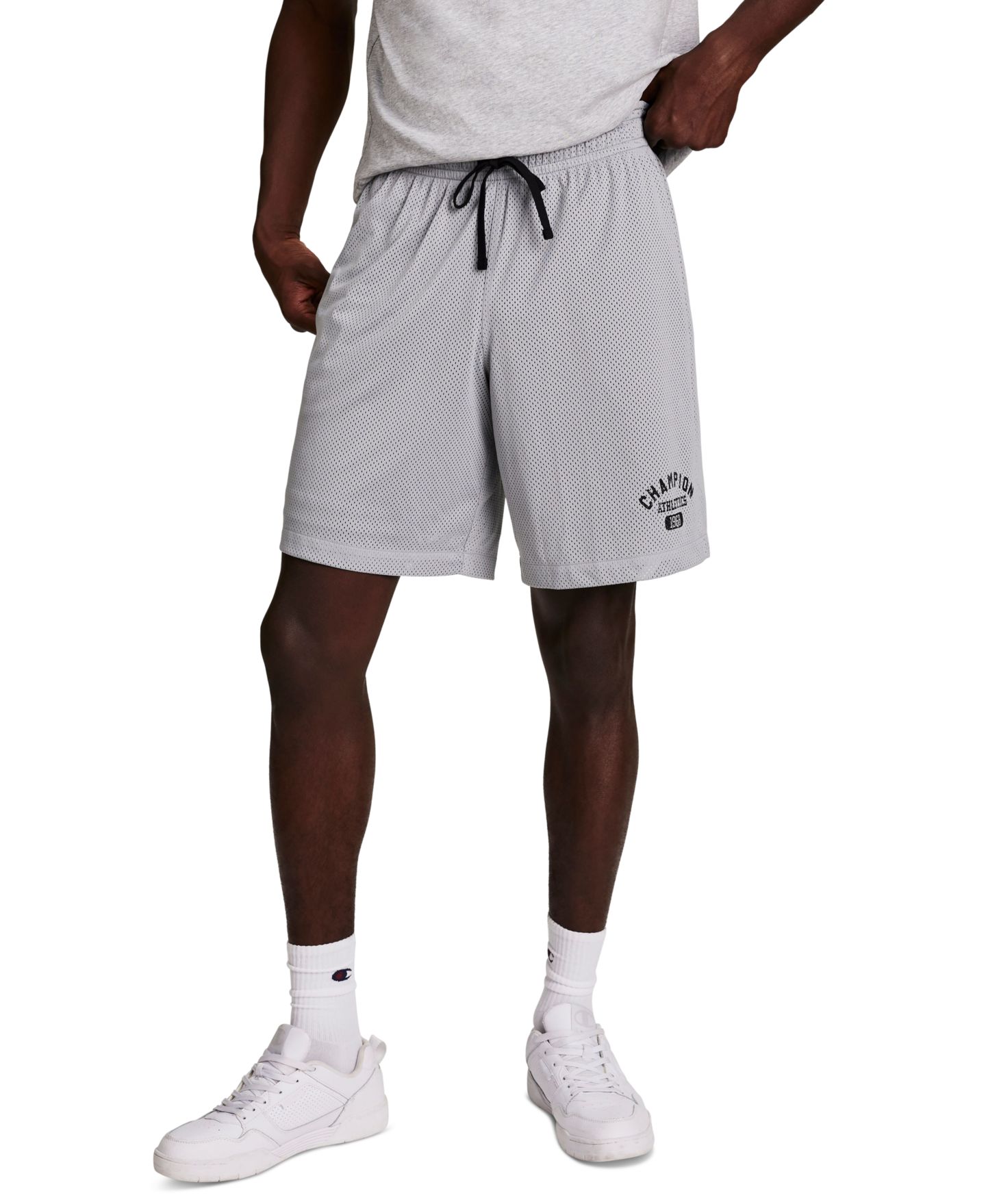 Мужские шорты Champion Double Layer Athletics Graphic, цвет: Чёрный / Серый — фото 6