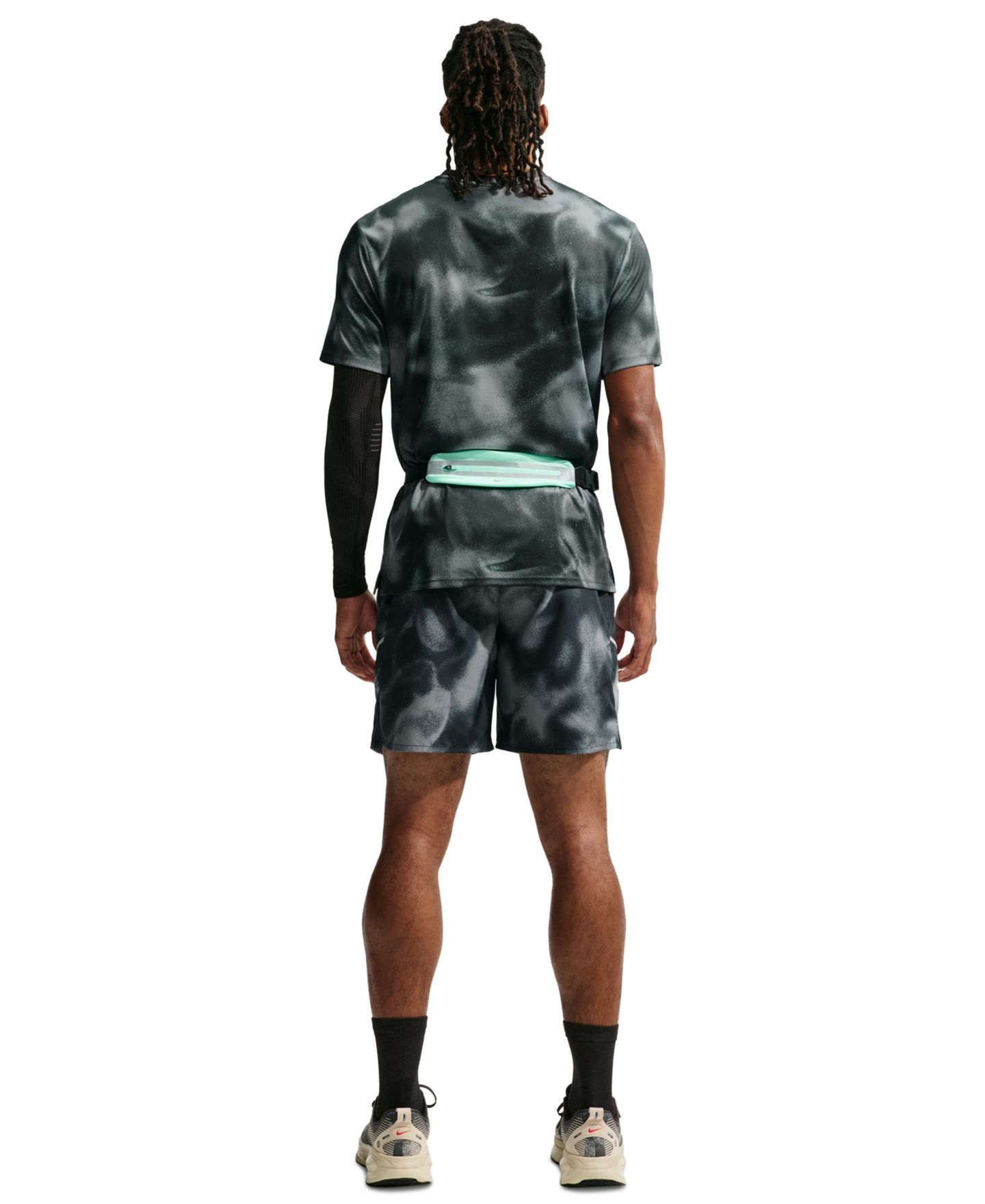 Мужские шорты Nike Miler 7" Dri-FIT Brief-Lined Running, цвет: Чёрный / Светоотражающий серебряный — фото 5