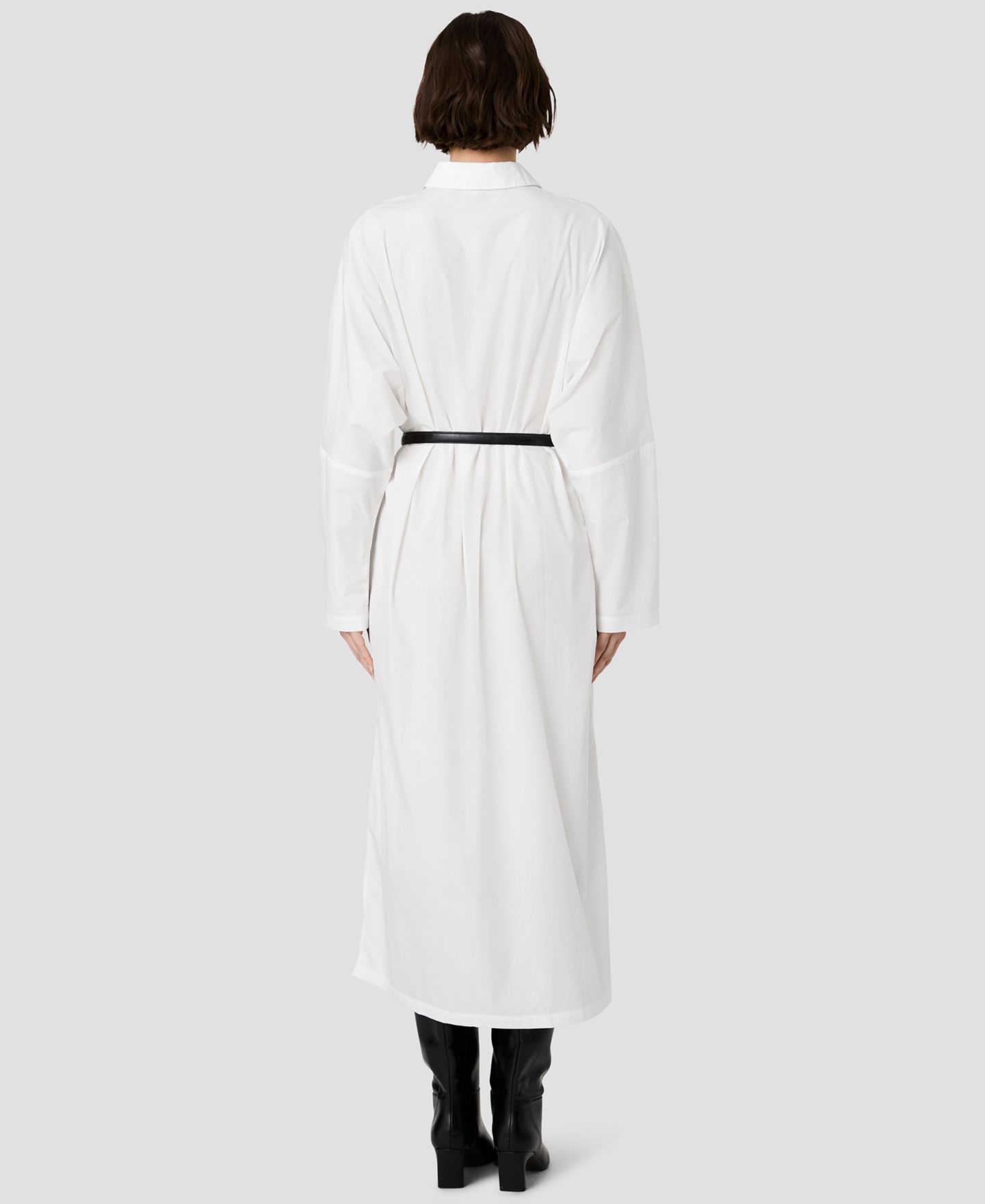 Женское платье French Connection Cambria Cotton Collared Long-Sleeve, цвет: Зимний белый — фото 5