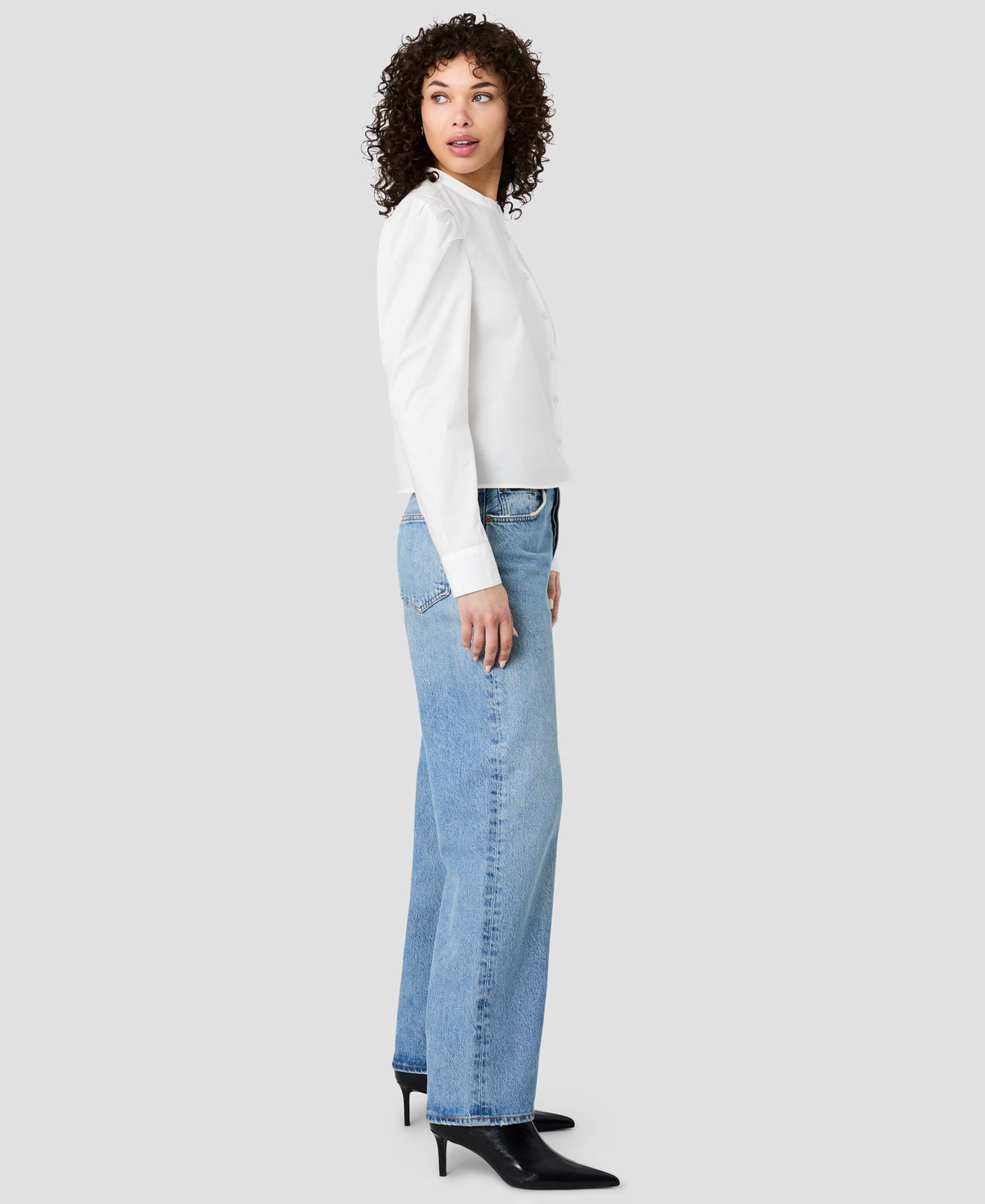 Women's Cambria Crewneck Button-Front Top