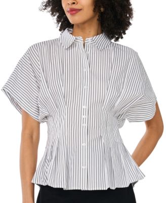 Women's Pleat Waist Dolman-Sleeve Blouse