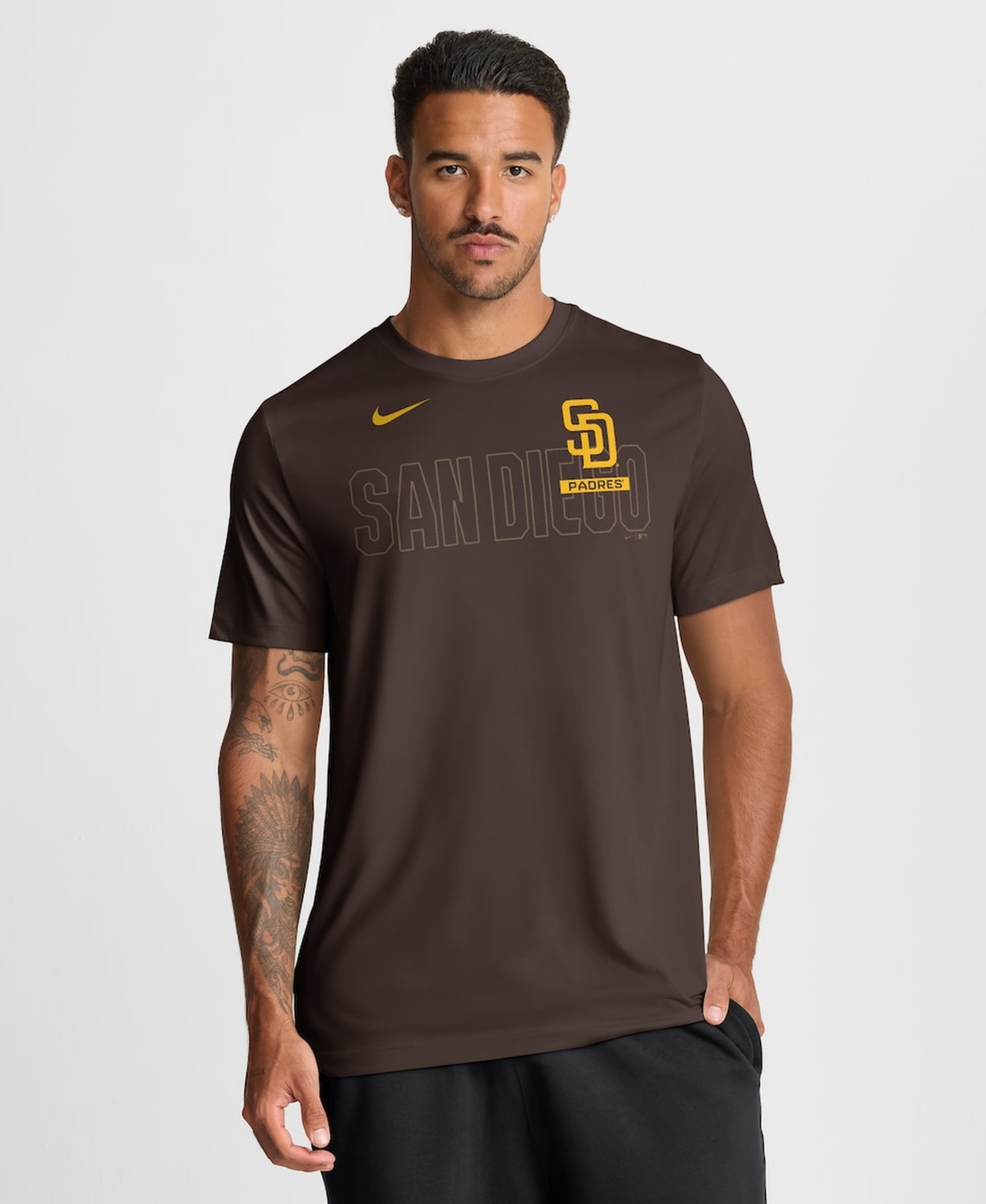 Nike Men's Brown San Diego Padres Knockout Team Legend Dri-fit T-Shirt