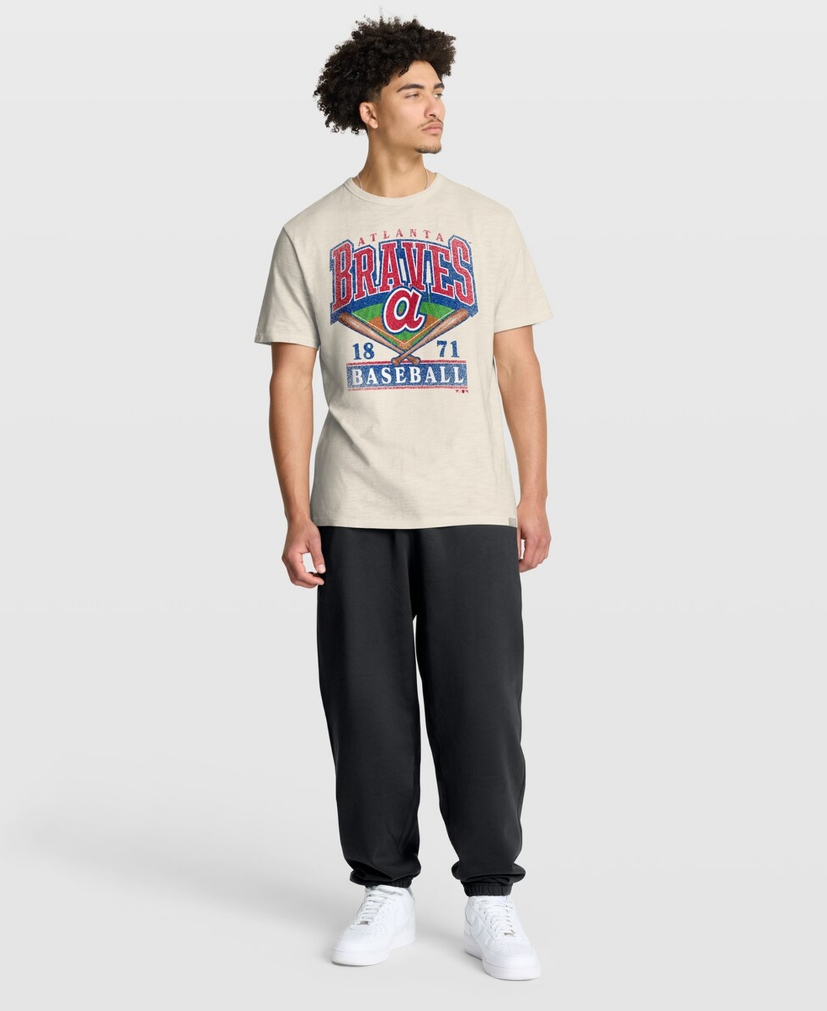 Fanatics Men's Tan Atlanta Braves Stadium Slub T-Shirt