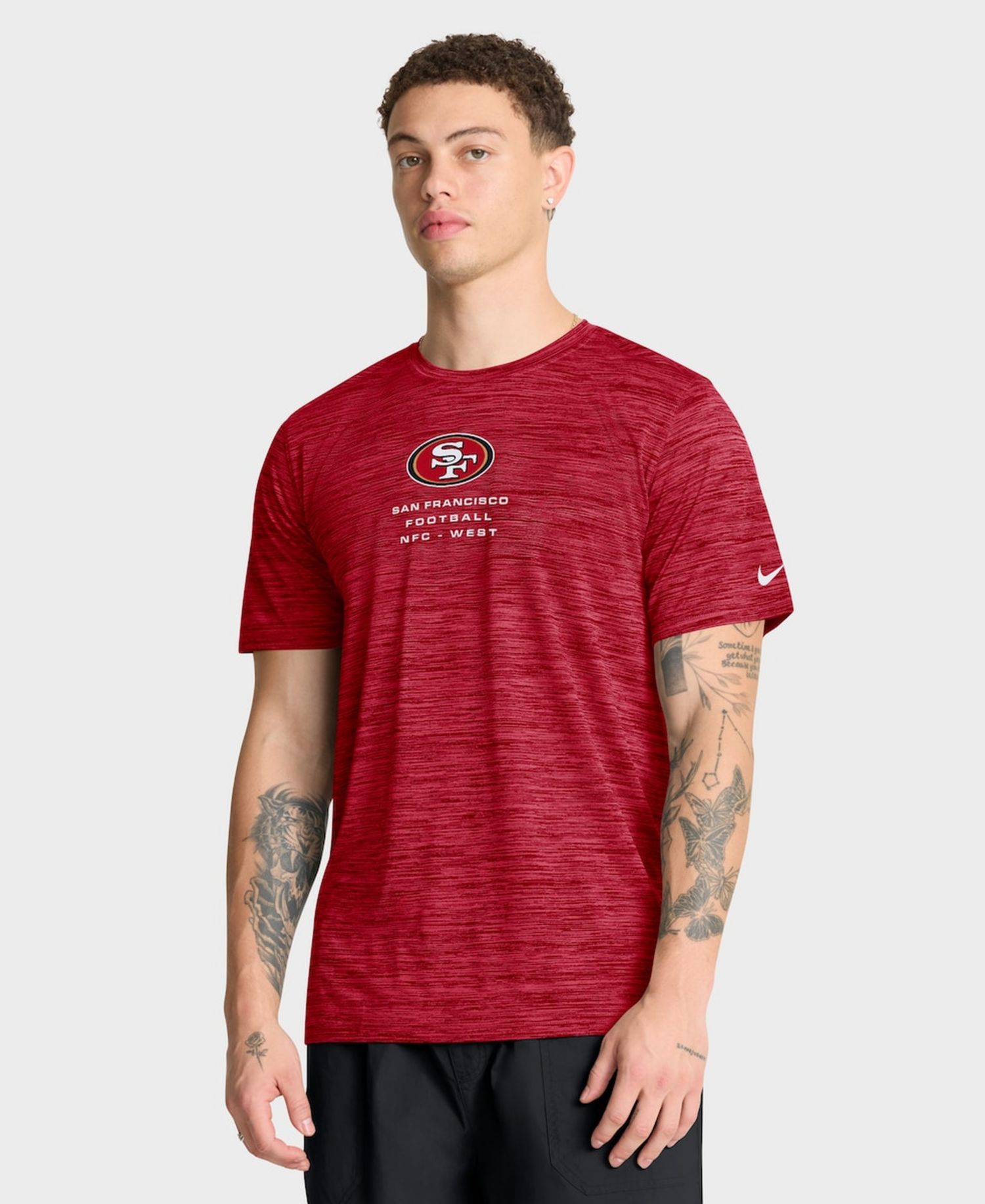 Men's Scarlet San Francisco 49ers Velocity Ball Carrier Dri-FIT T-Shirt