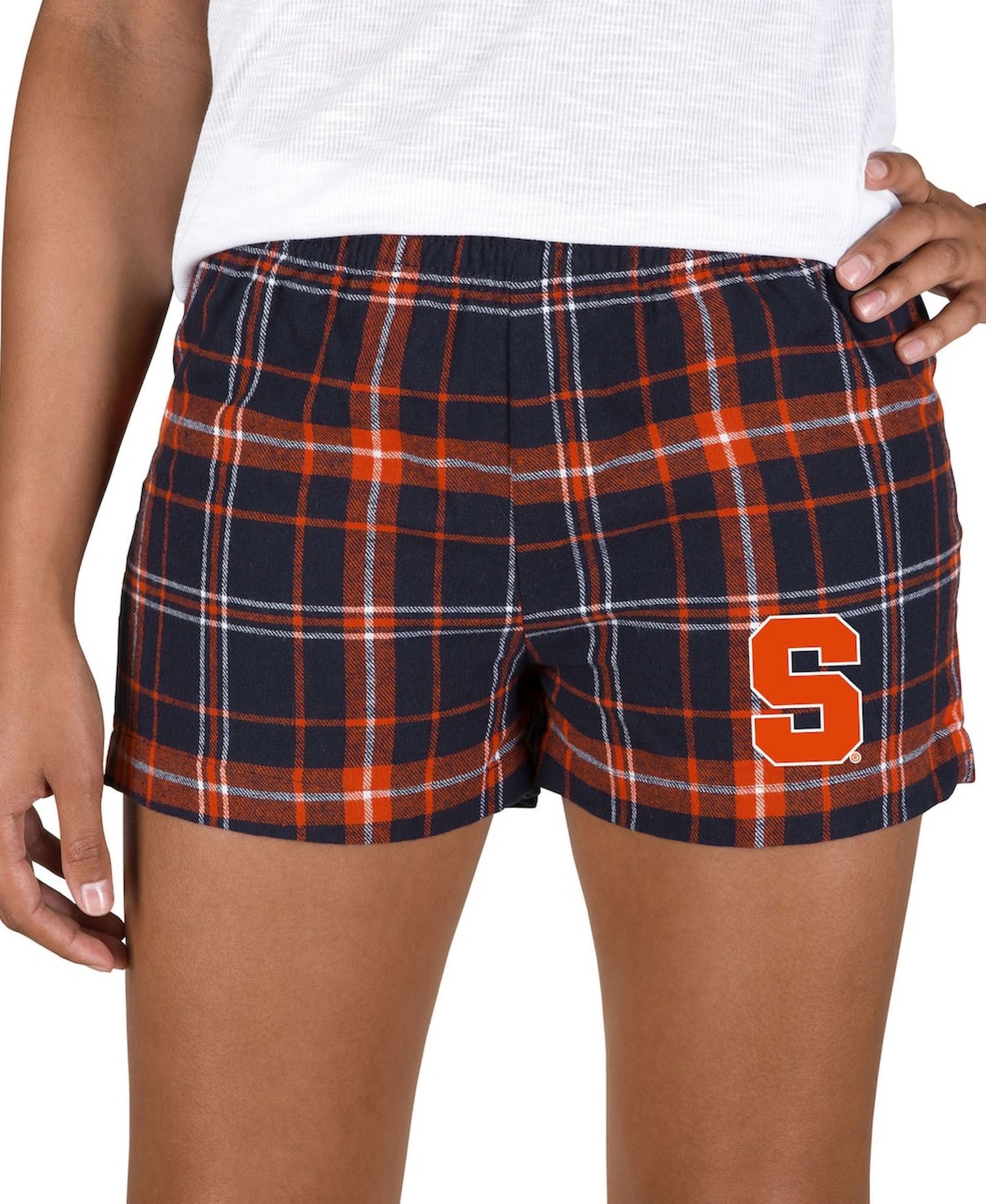 Women's Navy/Orange Syracuse Orange Ultimate Flannel Shorts