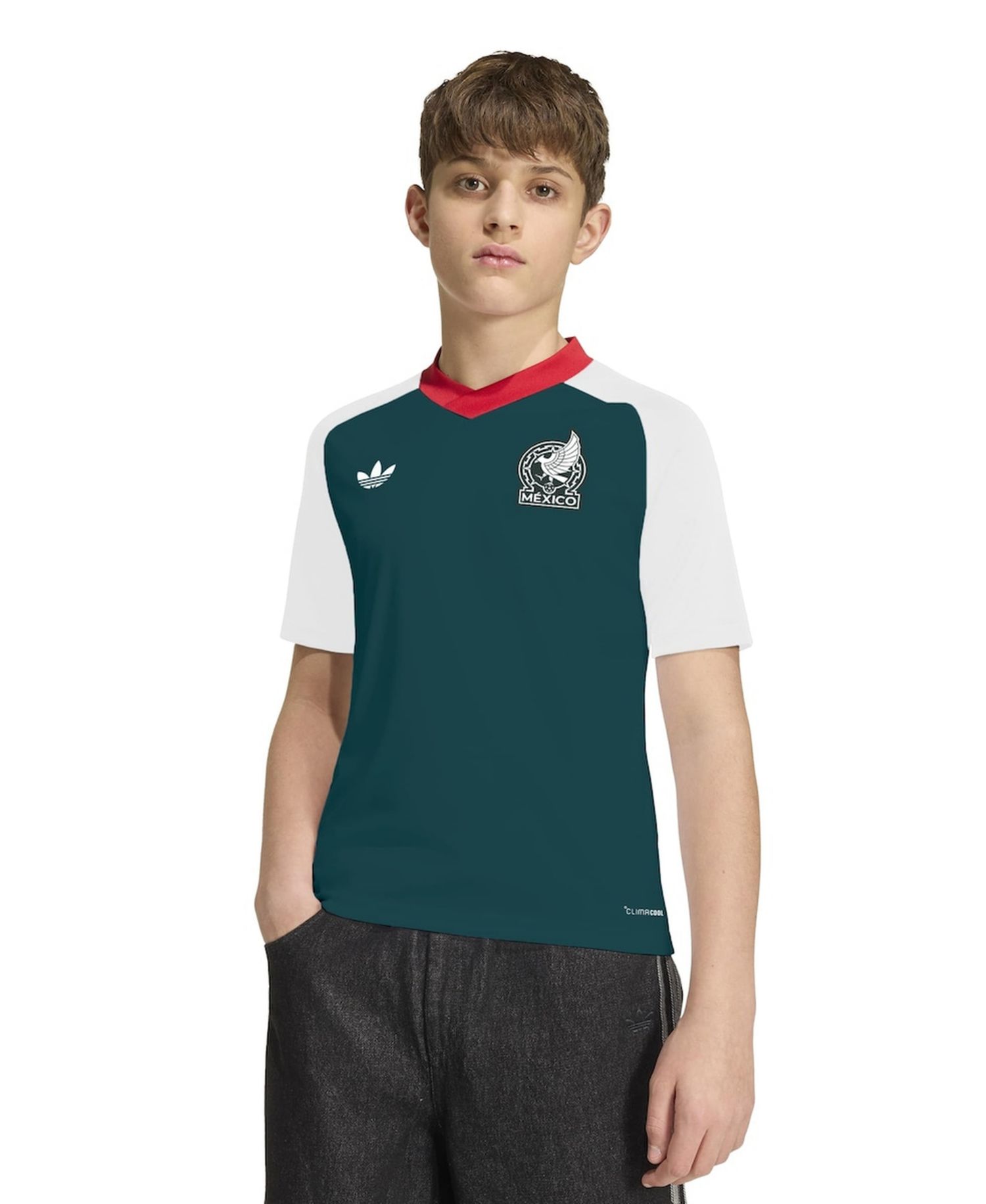 Big Boys and Girls White Mexico National Team 2026 Pre-Match Jersey